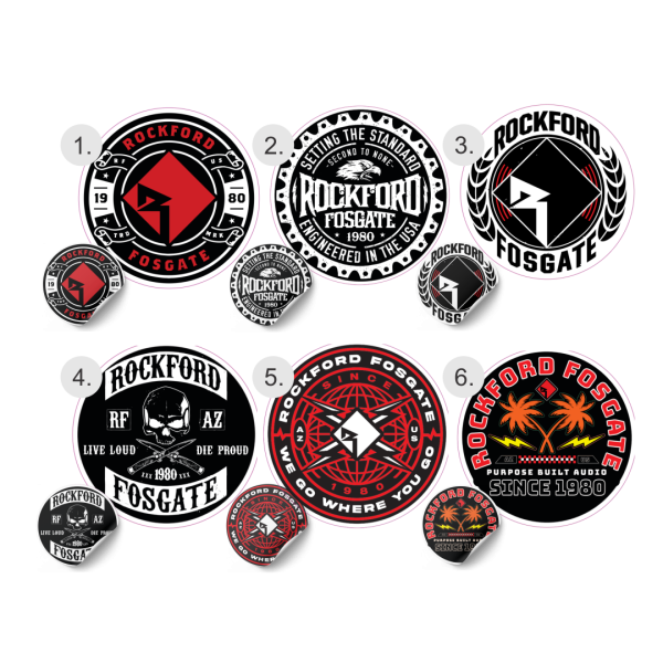 Rockford Fosgate – Single License Disk & Multi-Use Stickers