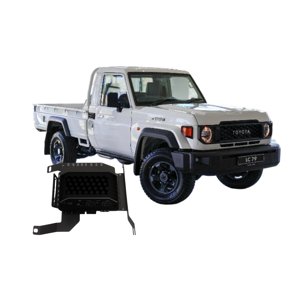 LC-AMPBR-STGS Toyota Landcruiser - Double Cab Amplifier Bracket with Amplifier Options