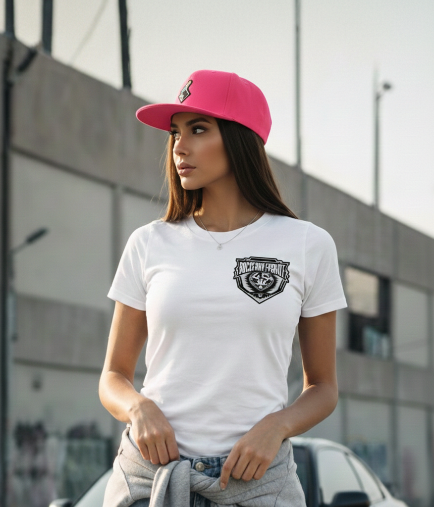 Rockford Fosgate - Genuine Leather Badge Hand Stitched - Pink Cap - Image 2