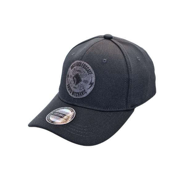 Rockford Fosgate – Dark Grey cap featuring grey suede stitch detail