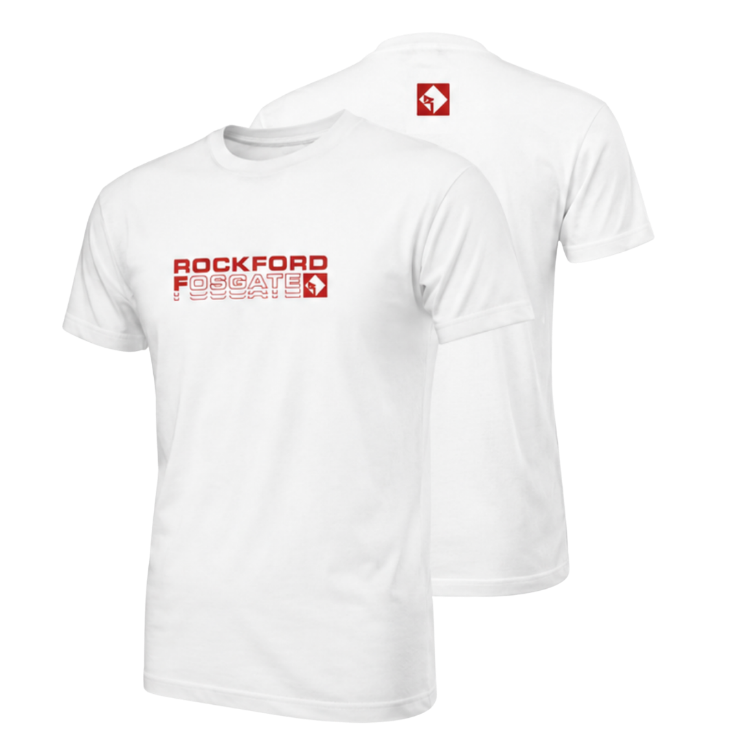 Rockford Fosgate White Short sleeve shirt Minimalist design