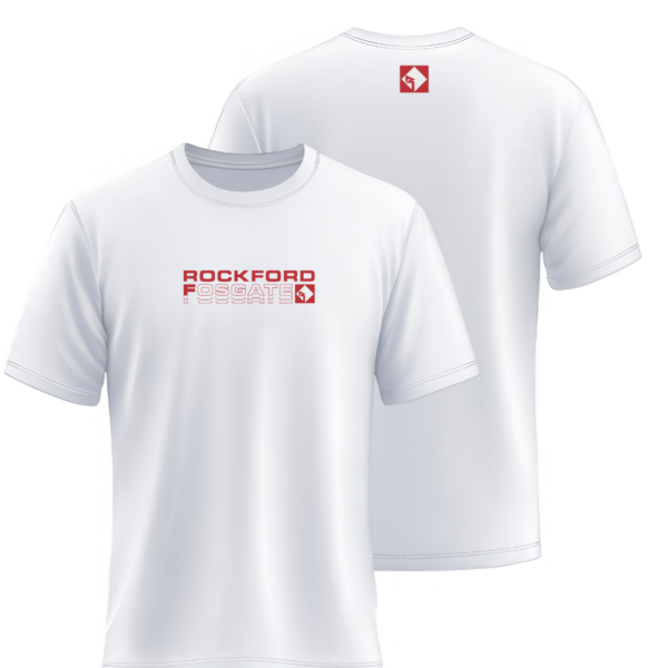 Rockford Fosgate White Short sleeve shirt Minimalist design