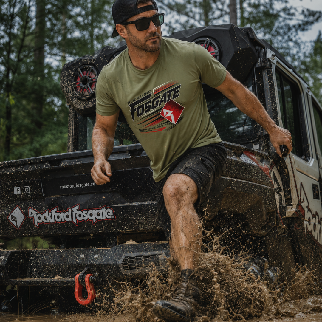 Rockford Fosgate - Fern Green Short sleeve Motorsport T-Shirts - Image 3