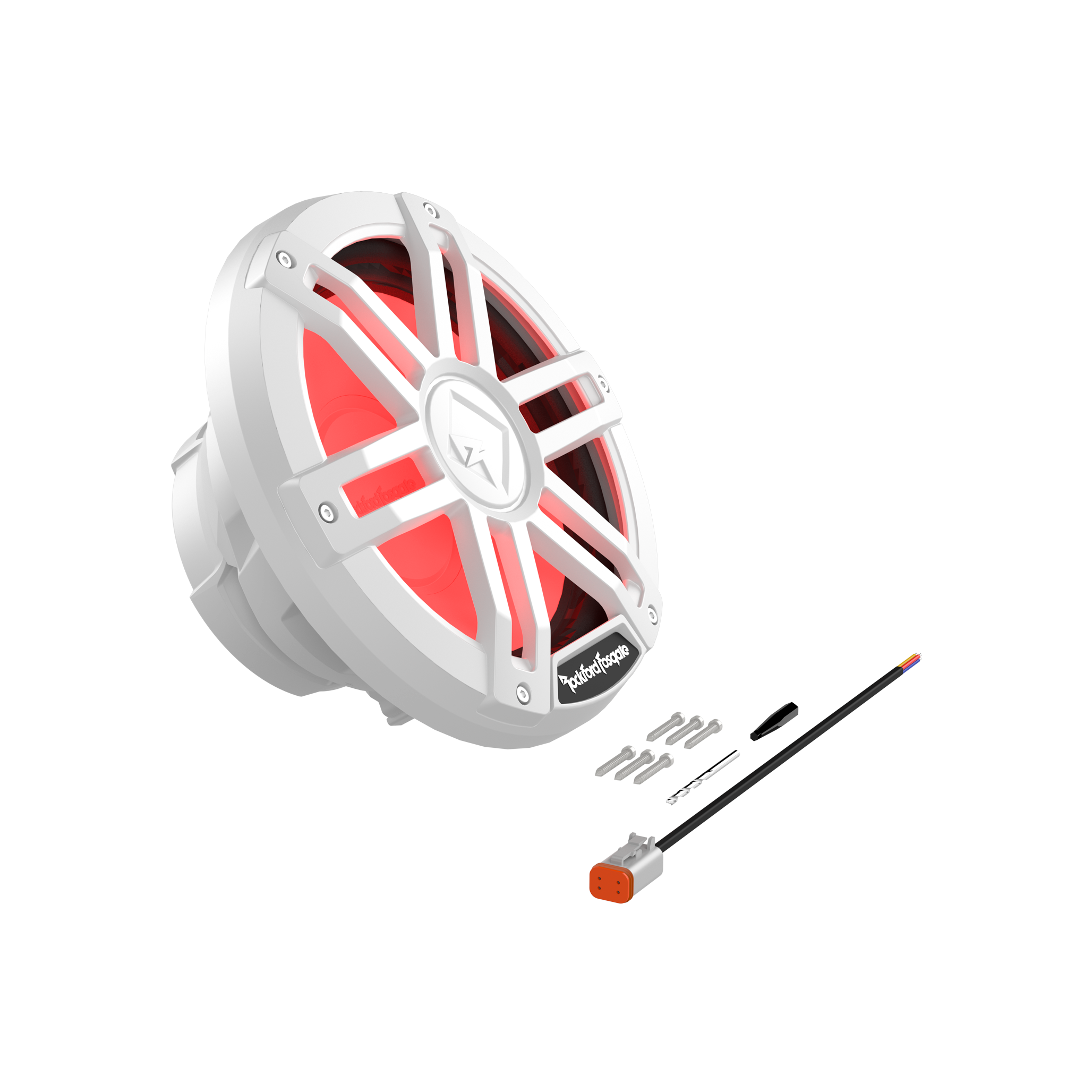 M1D2-10 - Rockford Fosgate - M1 10" DVC 2Ω Color Optix Marine Subwoofer - White
