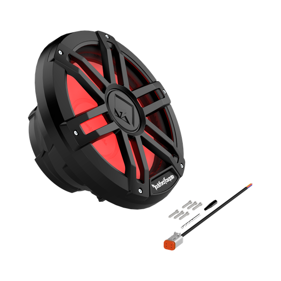 M1D4-12B - Rockford Fosgate - M1 12" DVC 4Ω Color Optix Marine Subwoofer - Black