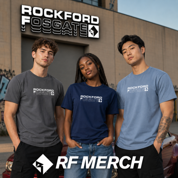 POP-BUILT – Rockford Fosgate – Crew Neck T-Shirt – Colour options